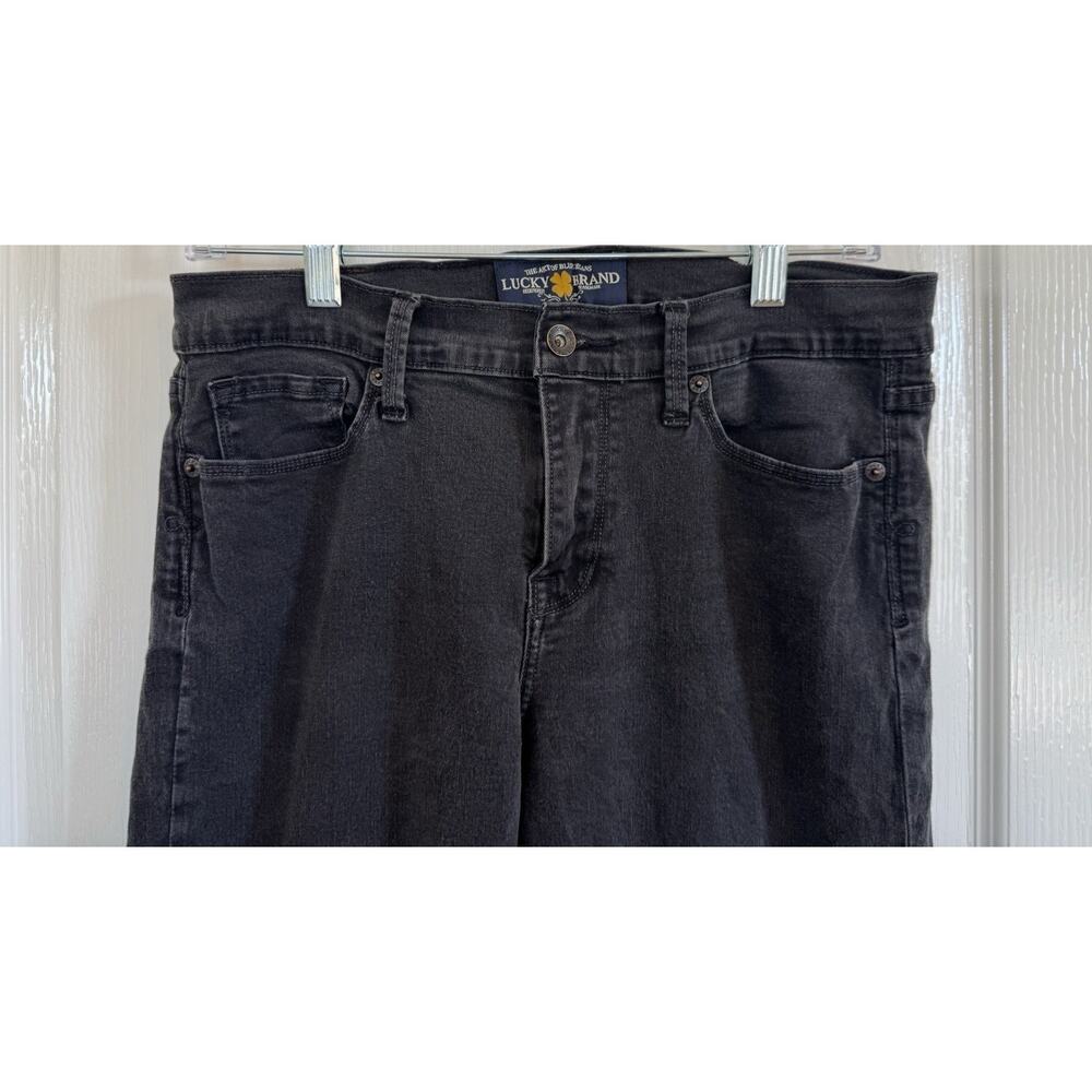 Lucky Brand Sofia Skinny Ankle Jeans Black Denim Womens Size 12/31 - Picture 3 of 9